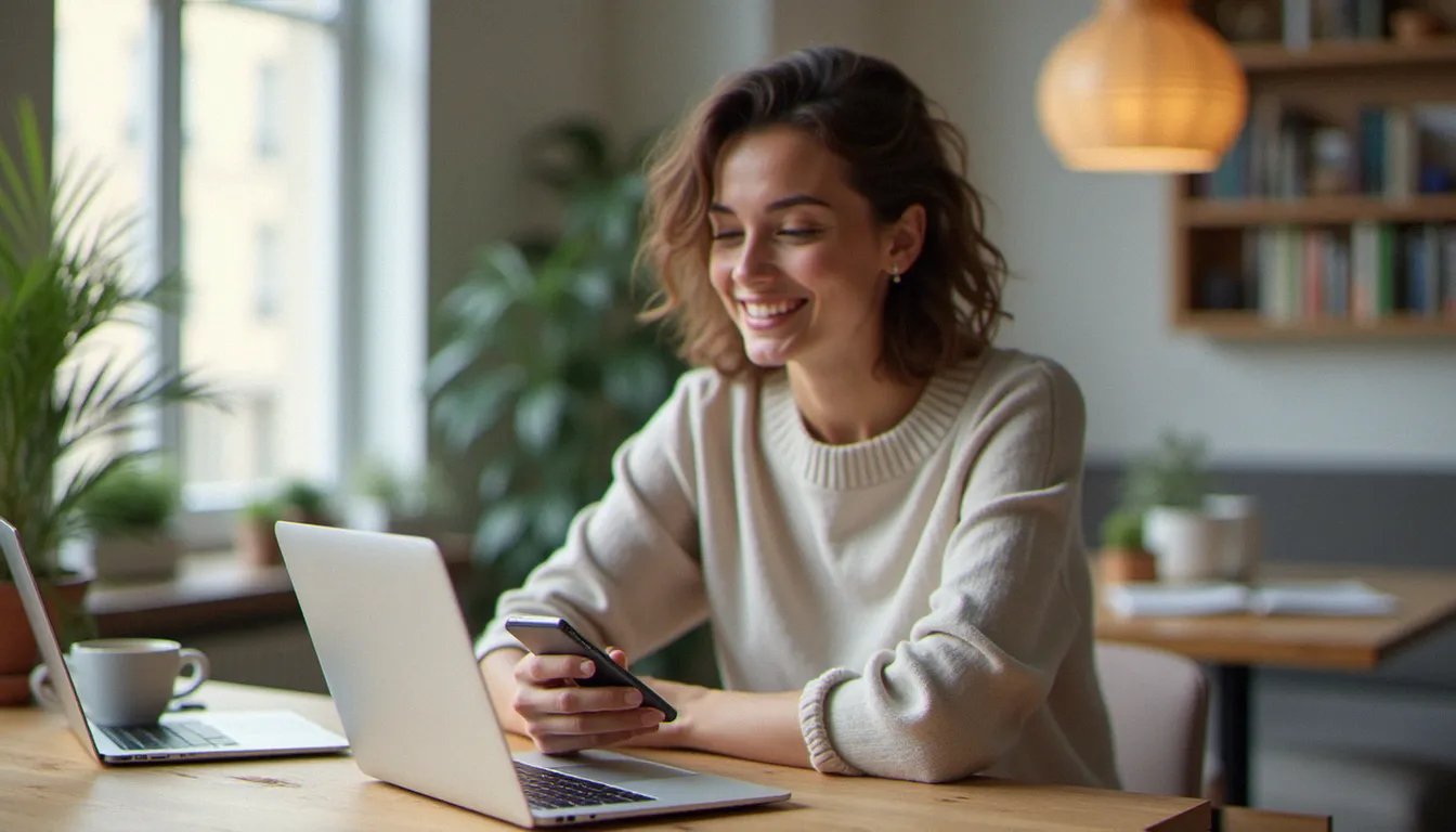 Une personne consulte une application de cashback sur son smartphone pour utiliser un joko code parrainage